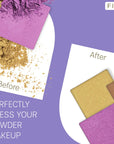 FIXY Makeup powder transformation with Before and After comparison 