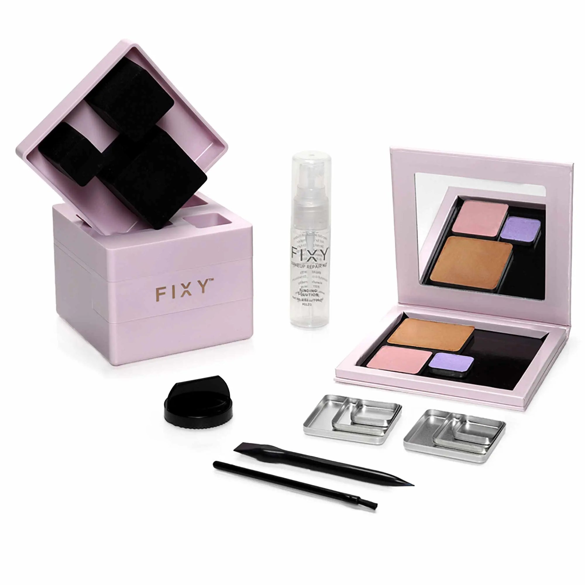 Makeup Repair and Depotting kit for square empty magnetic pans